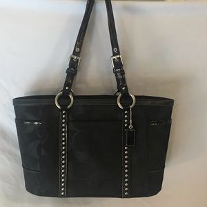 Black Coach canvas bag in like new condition